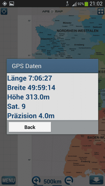 ApeMap GPS Daten