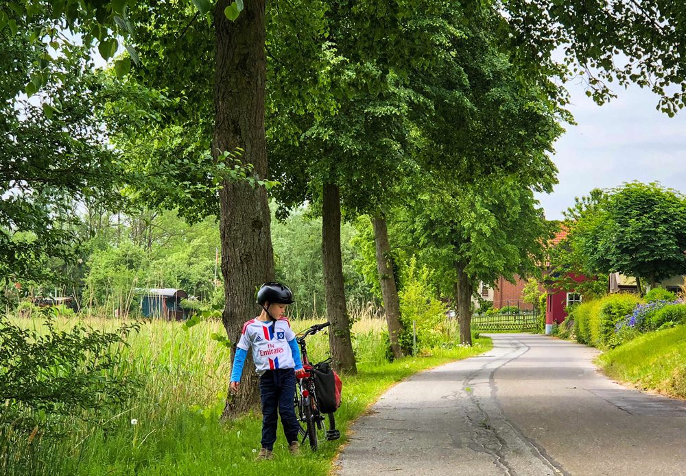 Vater und Sohn Radtour