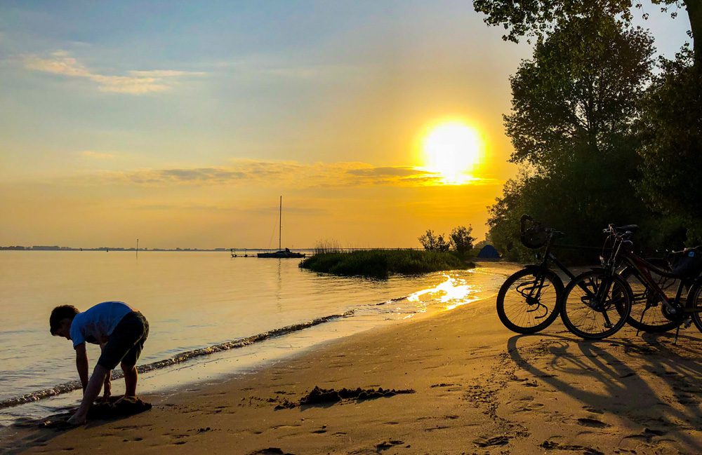 Vater und Sohn Radtour