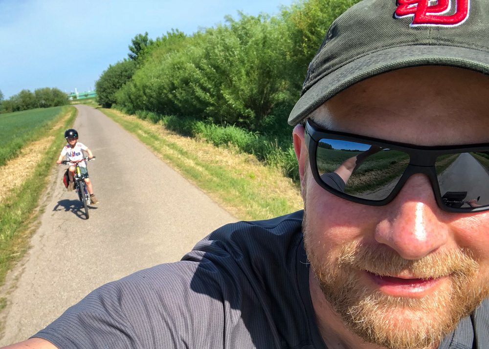 Vater und Sohn Radtour
