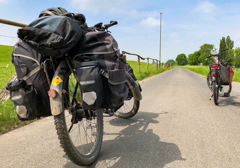 Vater und Sohn Radtour